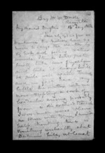 4 pages written 16 Jan 1852 by Sir Donald McLean in Rangitikei District to Susan Douglas McLean, from Inward family correspondence - Susan McLean (wife)