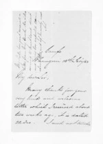 9 pages written 13 Feb 1858 by Dr Andrew Sinclair in Whangarei to Sir Donald McLean, from Inward letters - Andrew Sinclair