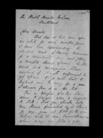 2 pages written 20 Mar 1871 by Robert Hart in Wellington to Sir Donald McLean in Auckland Region, from Inward family correspondence - Robert Hart (brother-in-law)