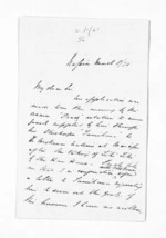 2 pages written 8 Mar 1870 by Samuel Deighton in Napier City to Sir Donald McLean in Auckland Region, from Inward letters - Samuel Deighton