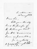 2 pages written 12 May 1870 by Captain Henry Dowdeswell Pitt in Auckland City, from Inward letters - H D Pitt