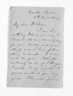 2 pages written 4 Nov 1859 by John Valentine Smith to Sir Donald McLean, from Inward letters - Surnames, Smith