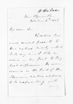 3 pages written 6 Oct 1856 by Henry Halse in New Plymouth District, from Inward letters - Henry Halse