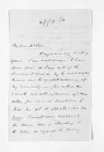 2 pages written 17 Apr 1860 by Michael Fitzgerald in Napier City to Sir Donald McLean, from Inward letters - Michael Fitzgerald