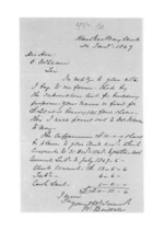 3 pages written 26 Jan 1869 by W Britten in Hawke's Bay Region to Sir Donald McLean, from Inward letters - Surnames, Bra - Bro