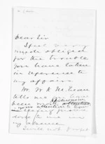 3 pages written 14 Apr 1873 by Sir Donald McLean, from Outward drafts and fragments