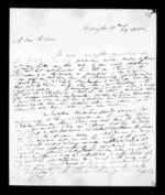 3 pages written 15 Jul 1850 by Robert Roger Strang in Wellington to Sir Donald McLean, from Family correspondence - Robert Strang (father-in-law)