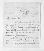 4 pages written 28 Jan 1872 by Colonel William Moule in Wellington, from Inward letters - W Moule