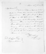 2 pages written 19 Jun 1868 by Alexander Kennedy in Napier City to Sir Donald McLean in Hawke's Bay Region, from Inward letters -  Alexander Kennedy