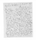 3 pages written 15 Aug 1867 by John Gibson Kinross in Napier City to Sir Donald McLean, from Inward letters -  John G Kinross