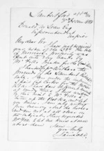 2 pages written 3 Dec 1866 by Voleur Lambe Machado Janisch to Sir Donald McLean in Napier City, from Inward letters -  V Janisch
