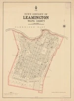 Town district of Leamington, Waipa County. Image of map sourced from Land Information New Zealand