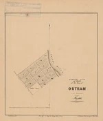 General plan of the town of Outram. Copy 1 with ms. addition to title