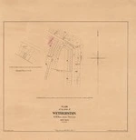 Plan of the town of Wetherston. Image of map sourced from Land Information New Zealand. Reserve land shaded pink