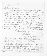 2 pages written 29 Apr 1852 by George Sisson Cooper to Sir Donald McLean, from Inward letters - George Sisson Cooper