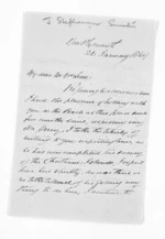 3 pages written 26 Jan 1869 by John Stephenson Smith in New Plymouth to Sir Donald McLean, from Inward letters - Surnames, Sma - Smi