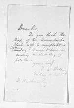 2 pages written by Sir Francis Dillon Bell, from Inward letters - Francis Dillon Bell
