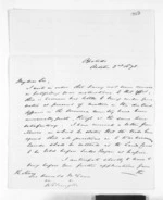 4 pages written 2 Oct 1875 by Herbert William Brabant in Opotiki to Sir Donald McLean, from Inward letters - H W Brabant