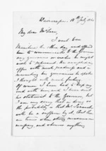 8 pages written 18 Jul 1860 by John Valentine Smith in Wairarapa to Sir Donald McLean, from Inward letters - Surnames, Smith