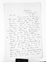 3 pages written 28 Jan 1872 by an unknown author in Wanganui, from Outward drafts and fragments