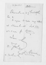 1 page written 29 Oct 1860 by an unknown author in Auckland City to Sir Donald McLean, from Inward letters - Surnames, Har - Haw