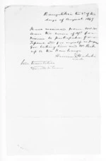 1 page written 2 Aug 1849 by Hunia in Rangitikei District to Sir Donald McLean, from Native Land Purchase Commissioner - Papers