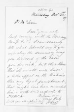 2 pages written 22 Dec 1847 by Henry King to Sir Donald McLean, from Inward letters -  Henry King