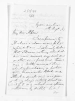 5 pages written 15 Aug 1867 by William Nicholas Searancke in Ngaruawahia to Sir Donald McLean, from Inward letters - W N Searancke