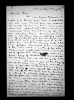 6 pages written 18 May 1852 by Sir Donald McLean in Rangitikei District to Susan Douglas McLean, from Inward family correspondence - Susan McLean (wife)