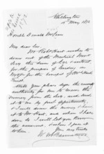 1 page written 15 May 1872 by William McLeod Bannatyne in Wellington to Sir Donald McLean, from Inward letters - Surnames, Bal - Bar