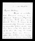 2 pages written 5 Aug 1852 by Sir Donald McLean in Taranaki Region to Robert Roger Strang, from Family correspondence - Robert Strang (father-in-law)