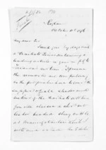 6 pages written 10 Oct 1876 by Robert Smelt Bush in Raglan to Sir Donald McLean in Wellington, from Inward letters - Robert S Bush