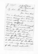 3 pages written 22 Jul 1874 by Captain Edward Carthew in New Plymouth District to Sir Donald McLean, from Inward letters - Surnames, Car - Cha