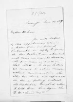 3 pages written 13 Jan 1857 by Herbert Samuel Wardell to Sir Donald McLean, from Inward letters - Surnames, War - Wat