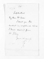 1 page written by Sir Thomas Robert Gore Browne to Sir Donald McLean, from Inward letters - Sir Thomas Gore Browne (Governor)