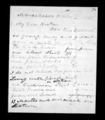 3 pages written 6 Oct 1865 by Alexander McLean in Maraekakaho to Sir Donald McLean, from Inward family correspondence - Alexander McLean (brother)