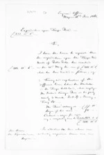 2 pages written 16 Jun 1868 by Charles Herman Weber in Napier City to Napier City, from Hawke's Bay.  McLean and J D Ormond, Superintendents - Public Works.  Lands and Survey Office.  Crown Lands Office