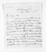 2 pages written 29 Oct 1873 by Colonel William Moule in Wellington to Sir Donald McLean, from Inward letters - W Moule