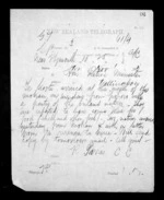 1 page written 1 Nov 1872 by Robert Reid Parris in New Plymouth to Sir Donald McLean in Wellington, from Native Minister - Inward telegrams