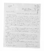 1 page written 29 Nov 1862 by John Chilton Lambton Carter in Napier City to Sir Donald McLean, from Inward letters - J C Lambton Carter