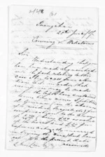 3 pages written 20 Jun 1857 by John Davis Canning to Sir Donald McLean, from Inward letters - Surnames, Cam - Car