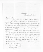 3 pages written 28 Oct 1872 by Herbert William Brabant in Opotiki to Sir Donald McLean, from Inward letters - H W Brabant