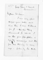 7 pages written 1 Mar 1865 by Sir Thomas Robert Gore Browne to Sir Donald McLean, from Inward and outward letters - Sir Thomas Gore Browne (Governor)