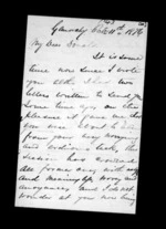 7 pages written 11 Oct 1876 by Archibald John McLean in Glenorchy to Sir Donald McLean, from Inward family correspondence - Archibald John McLean (brother)