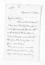 2 pages written 5 Aug 1865 by John Chilton Lambton Carter to Sir Donald McLean, from Inward letters - J C Lambton Carter