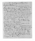 3 pages written 13 Feb 1867 by John Gibson Kinross in Napier City to Sir Donald McLean, from Inward letters -  John G Kinross