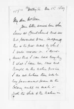 8 pages written 15 Dec 1869 by James Edward FitzGerald in Wellington to Sir Donald McLean, from Inward letters - J E FitzGerald