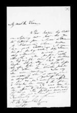 2 pages written 13 Oct 1851 by Robert Roger Strang to Sir Donald McLean, from Family correspondence - Robert Strang (father-in-law)