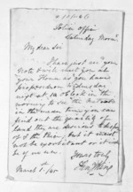 2 pages written 1 Mar 1845 by Henry King in Taranaki Region to Sir Donald McLean, from Inward letters -  Henry King