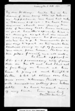 3 pages written 6 Oct 1852 by Sir Donald McLean in Wellington to Robert Roger Strang, from Family correspondence - Robert Strang (father-in-law)